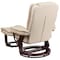 Flash Furniture Beige LeatherSoft Recliner & Ottoman w/ Wood Base BT-7818-BGE-GG - alternate 9